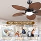 thumbnail image 3 of Ventilador de techo Wiviniya Tropical de 44 pulgadas con luces y control remoto, 3 of 3