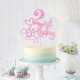 thumbnail image 5 of Adorno para pastel Naicaek 2.º cumpleaños rosa con brillo, 5 of 6