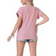 thumbnail image 3 of INSPIRE CHIC Blusas con Ojales para Mujer de Manga Corta Hueco Verano Elegante Casual Top M Rosa, 3 of 6
