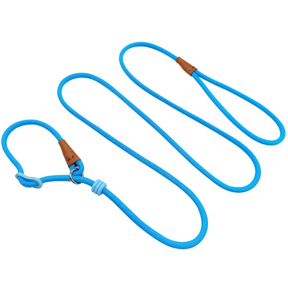 Correa boswany de 1,8 m de cuerda deslizante para entrenamiento de perros (Azul)