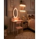 thumbnail image 4 of Tocador Infantil con Espejo LED, Cajones y Taburete - Rosa Nórdico, 4 of 6