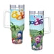 thumbnail image 4 of Oddbods Vaso aislado de acero inoxidable con asa, diseño temático, regalo para familia, amigos y fans; incluye pajita y encaja en el portavasos estándar, 40 oz, 4 of 6