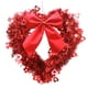 thumbnail image 2 of Corona de corazón con lazo, decoración del Día de San Valentín, corona de puerta, guirnalda Artificial para paredes, aniversario, ventanas interiores,, 2 of 5