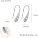 thumbnail image 4 of 2pcs 925 Silver Fashion Simple Water Drop Shape Silver Earrings Women's Fine Jewelry, 4 of 4