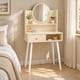 thumbnail image 1 of Mueble de Belleza Blanco con Espejo LED y Repisa Organizadora 60x40x120 cm, 1 of 6