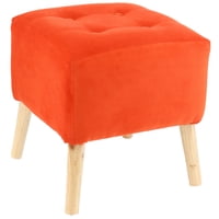 Máxima Design - Pouf Alemania Naranjo Felpa 42X42X43 Cm