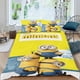 thumbnail image 2 of Minions Conjunto de sábanas temático, trío de piezas, cómodo y amigable con la piel, diseño único, regalo de decoración para el hogar para familiares, amigos y fans, 90 cm * 190 cm, 2 of 6