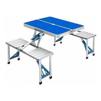 Click Ventas - Mesa Camping Con Sillas Plegable Comedor Portátil Extensible