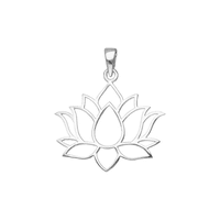 Fershop - Colgante De Plata Flor De Loto