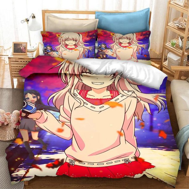 Anime Kawaii Girls Nao Tomori Bedding Set Double Twin Duvet Cover Comforter Pillowcase Boys Girls Adults Bedroom Bed Sheets