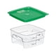 thumbnail image 1 of Recipiente Graduado Cuadrado Policarbonato 2 Litros. Con Tapa Verde, 1 of 4