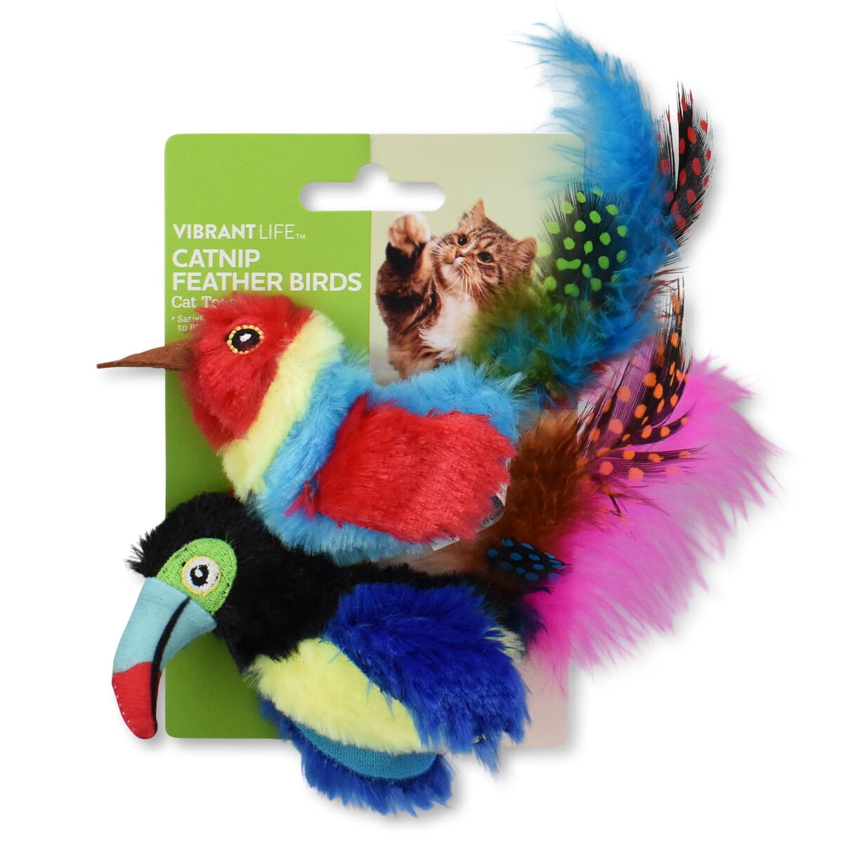 Juguete Para Gato Vibrant Life Catnip Plumas 2 Unidades