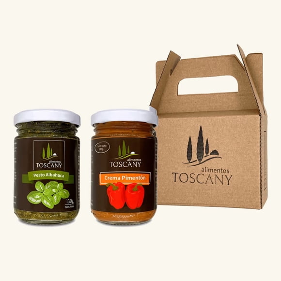 Pack Dúo Pestos Albahaca Parmesano - Pimentón Asado