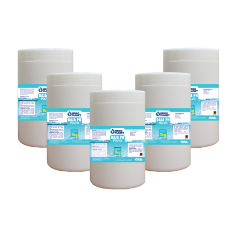 Genérica - Pack 5 Unidades Baja Ph Para Piscina, Pote 1Kg