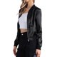thumbnail image 4 of INSPIRE CHIC Chaqueta Bomber para Mujer Ajuste Delgado Ligera con Cremallera Negra Talla L, 4 of 6