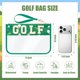 thumbnail image 2 of BuyCard Golf Gifts Makeup Bag with Chenille Letter Patch, Clear PVC, Green, 2 of 3