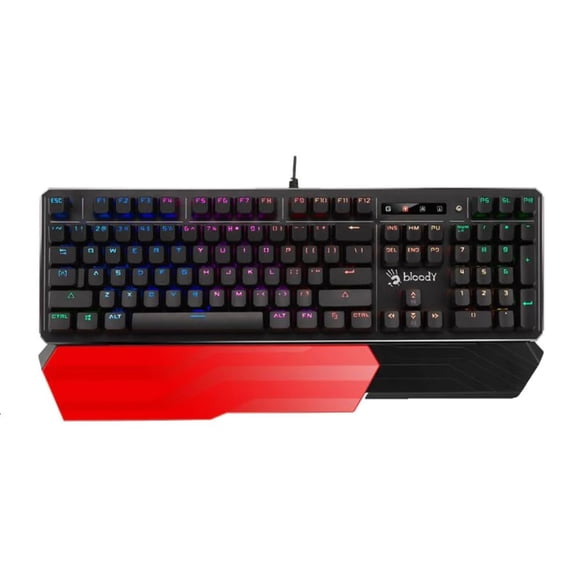 Teclado para videojuegos Bloody B975, interruptor óptico con retroiluminación LED RGB