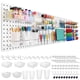 thumbnail image 1 of Kit organizador de pared Peg Board FZK de metal perforado, 74 unidades, blanco, 1 of 7