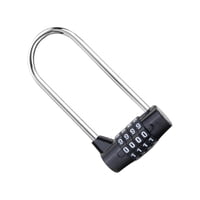 Ioensy - Cerradura De Combinación De 4 Dígitos Cerradura De Seguridad Para Exteriores Cerradura De Contraseña Para Caja De Herramientas Gate Black