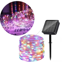 Genérico - Luces Luz Hada Navidad Recarga Solar 20Mts Multicolor