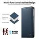 thumbnail image 2 of Funda Billetera de Cuero para [Samsung Galaxy S10e], Bloqueo RFID, Tarjetas y Soporte Azul, 2 of 5