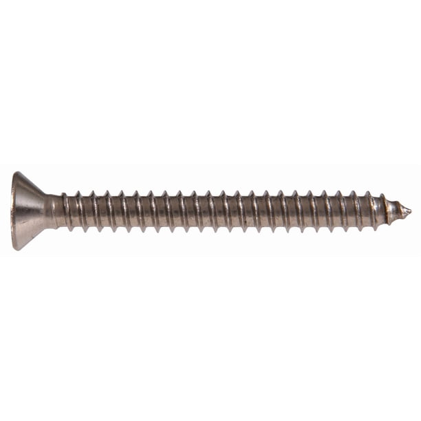 Tornillos Phillips de acero inoxidable Hillman para chapa metálica de cabeza plana, 35,6 cm x 5 cm, paquete de 100