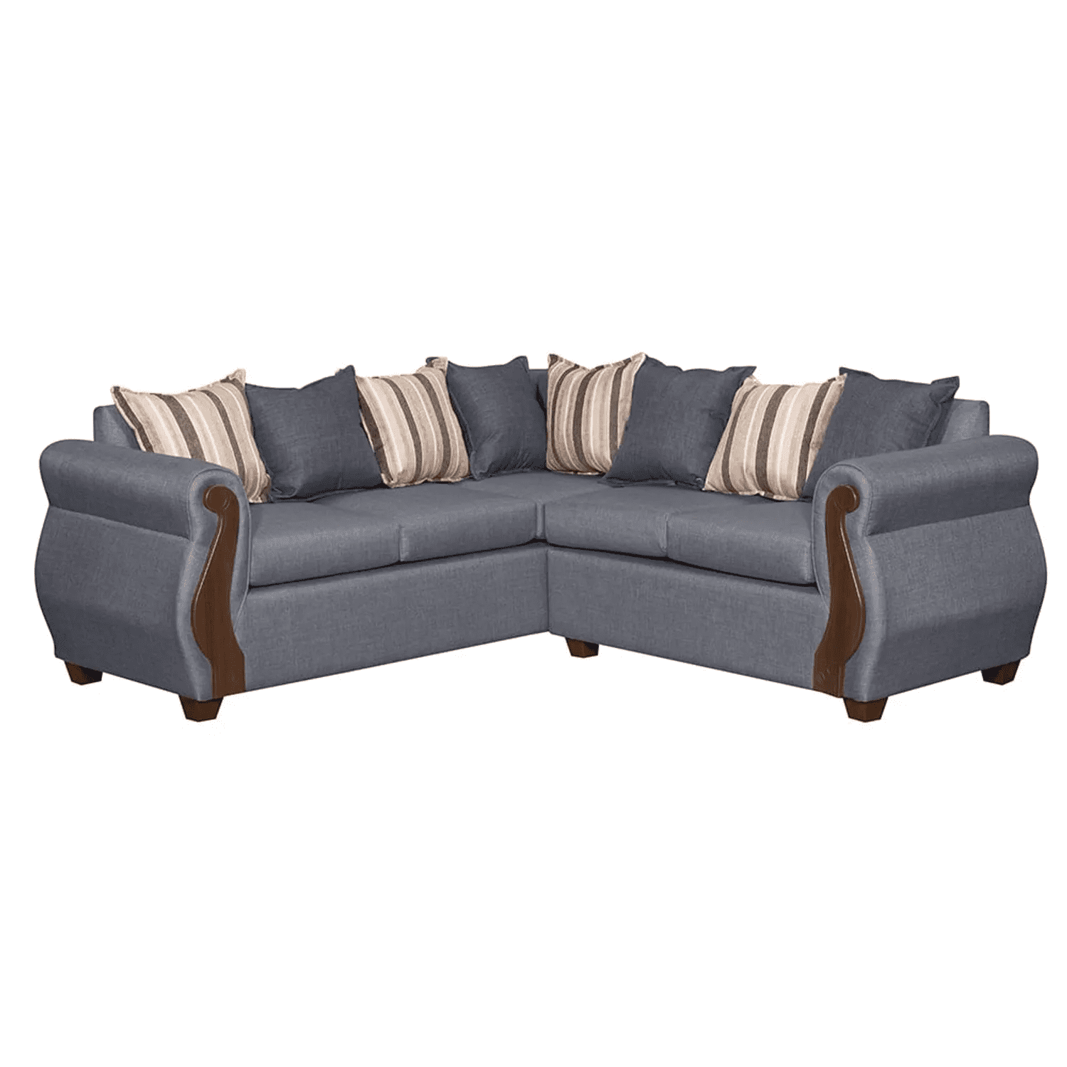 Ruzam Mobel - Seccional 5 Cuerpos Begoña Gris Lino