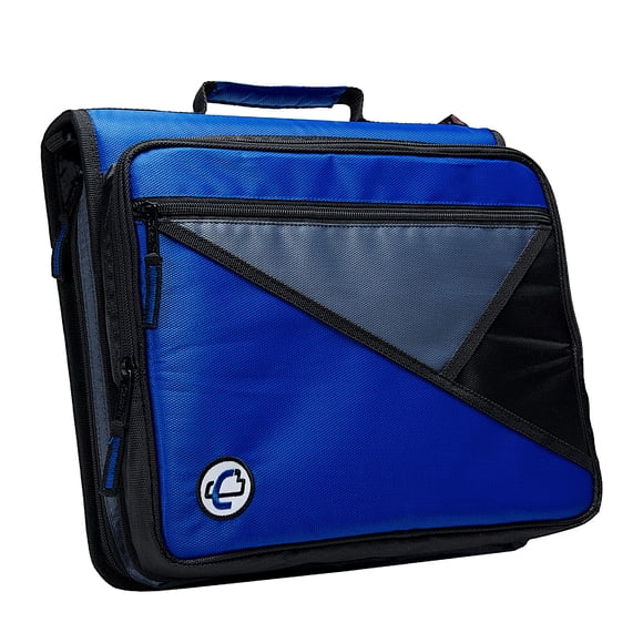 Carpeta con cierre Case-it LT-007 azul con juntas tóricas de 2 pulgadas, 400 hojas
