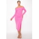 thumbnail image 1 of Vestido Midi De Canalé Con Hombros Descubiertos, 1 of 5