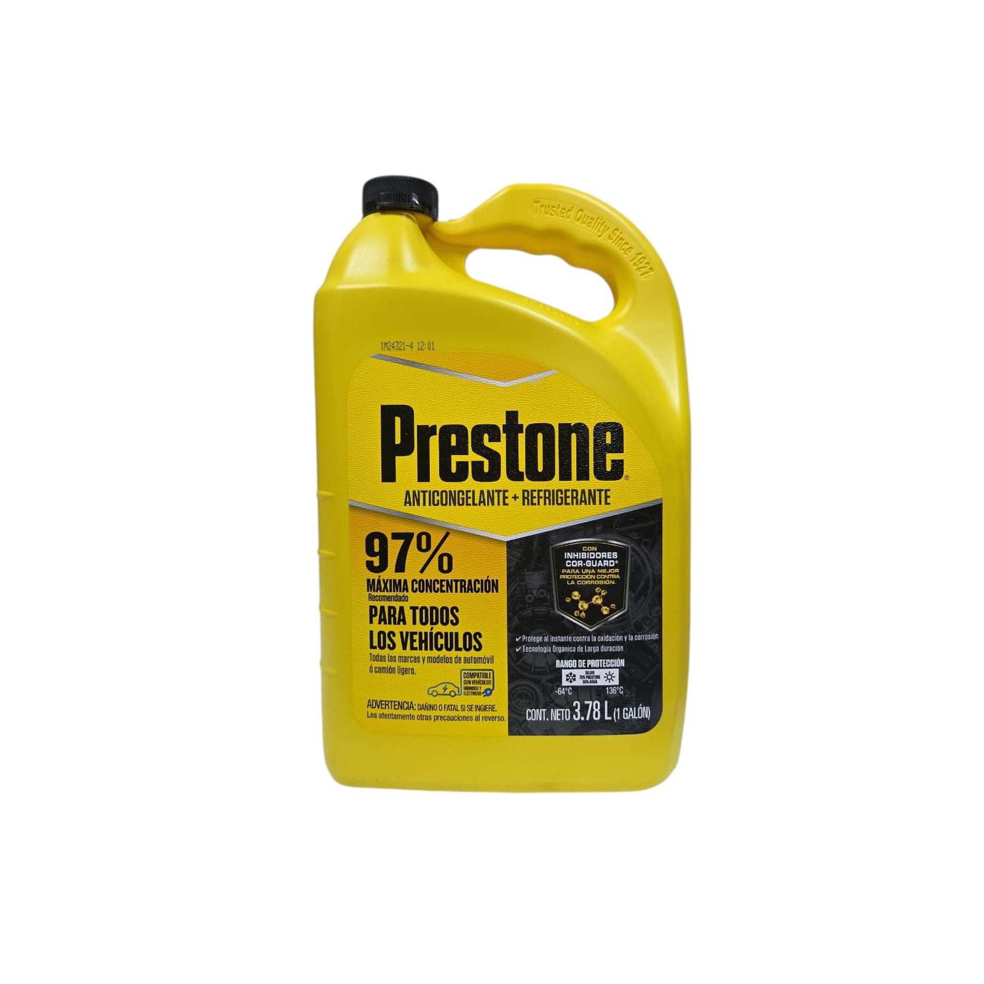 Refrigerante Y Anticongelante Prestone 97% 3.8l