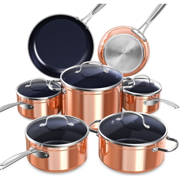 Set de utensilios de cocina Nuwave Healthy Duralon Blue Ceramic Antiadherente