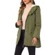 thumbnail image 4 of INSPIRE CHIC Abrigo de Parka para Mujer con Cinturón en la Cintura, Bolsillos, Manga Larga y Capucha de Piel Sintética S Verde Militar, 4 of 6
