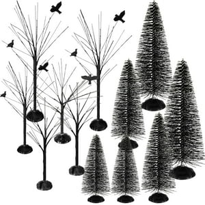 Árboles De Mesa Navideños Modelo Sumind Winter Snow (12 Unidades)