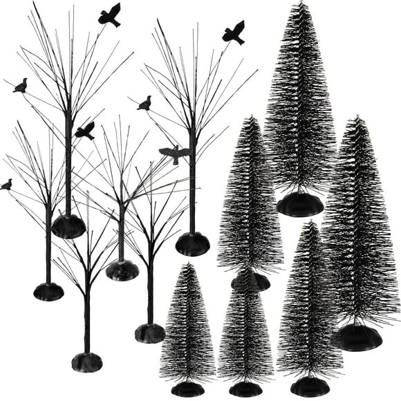 Árboles de mesa navideños modelo Sumind Winter Snow (12 unidades)
