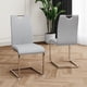 thumbnail image 1 of Modern Dining Chairs with Faux Leather Padded Seat Dining Living Room Chairs Upholstered Chair with Chrome Metal Legs Design for Kitchen, Living, Bedroom, Dining Room Side Chairs Set of 2, 1 of 3
