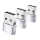thumbnail image 1 of 3 Uds Tipo C 3,1 A USB 2,0 Adaptador Enchufe Transmisión De Datos Para Auriculares Argent, 1 of 5