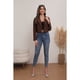 thumbnail image 4 of Blazer Corto Mujer Algodón Unicolor Solapa Casual Trabajo 0080, 4 of 5