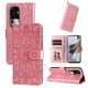 thumbnail image 3 of Funda tipo cartera FOXDOCK para OPPO Reno 10 Pro 5G , diseño girasol en relieve, cuero PU, cierre magnético, soporte y tarjetero, 3 of 5