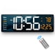 thumbnail image 1 of Reloj de pared Abovsare Digital LED de 16,2 pulgadas con mando a distancia, 1 of 8