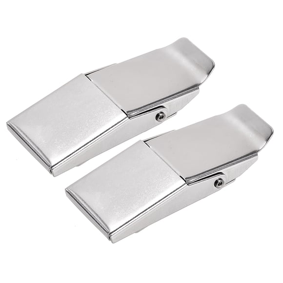 Unique Bargains 3.01" Abrazadera de Pestillo Oculto de Acero Inoxidable SUS304 para Caja, Caja de Herramientas, Limpiador - 2 Piezas