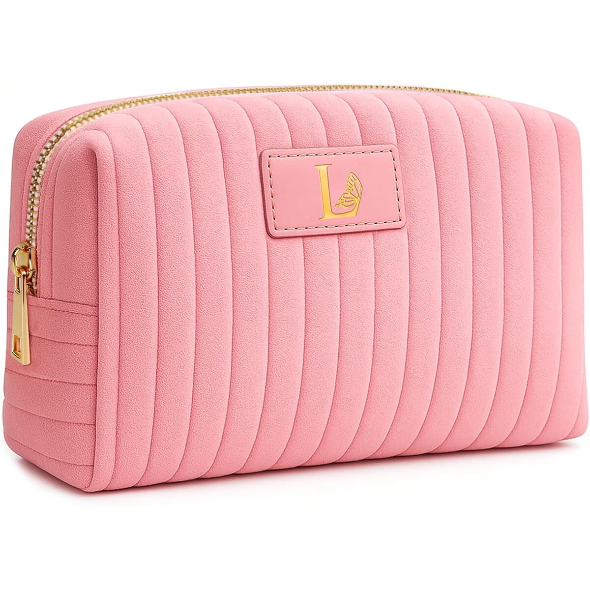 Genérico - Neceser Maquillaje Mujer Personalizado Terciopelo Rosa Monograma