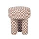 thumbnail image 2 of Banco TOV Furniture Claire de bouclé cuadriculado marrón 43 x 43 x 43 cm, 2 of 6