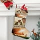 thumbnail image 2 of Orgullo y Prejuicio Tema: Calcetines de Navidad, fino lino blanco para colgar en escaleras y chimenea, decoración navideña para el hogar, regalo de Navidad. 45cm × 32cm, 2 of 5