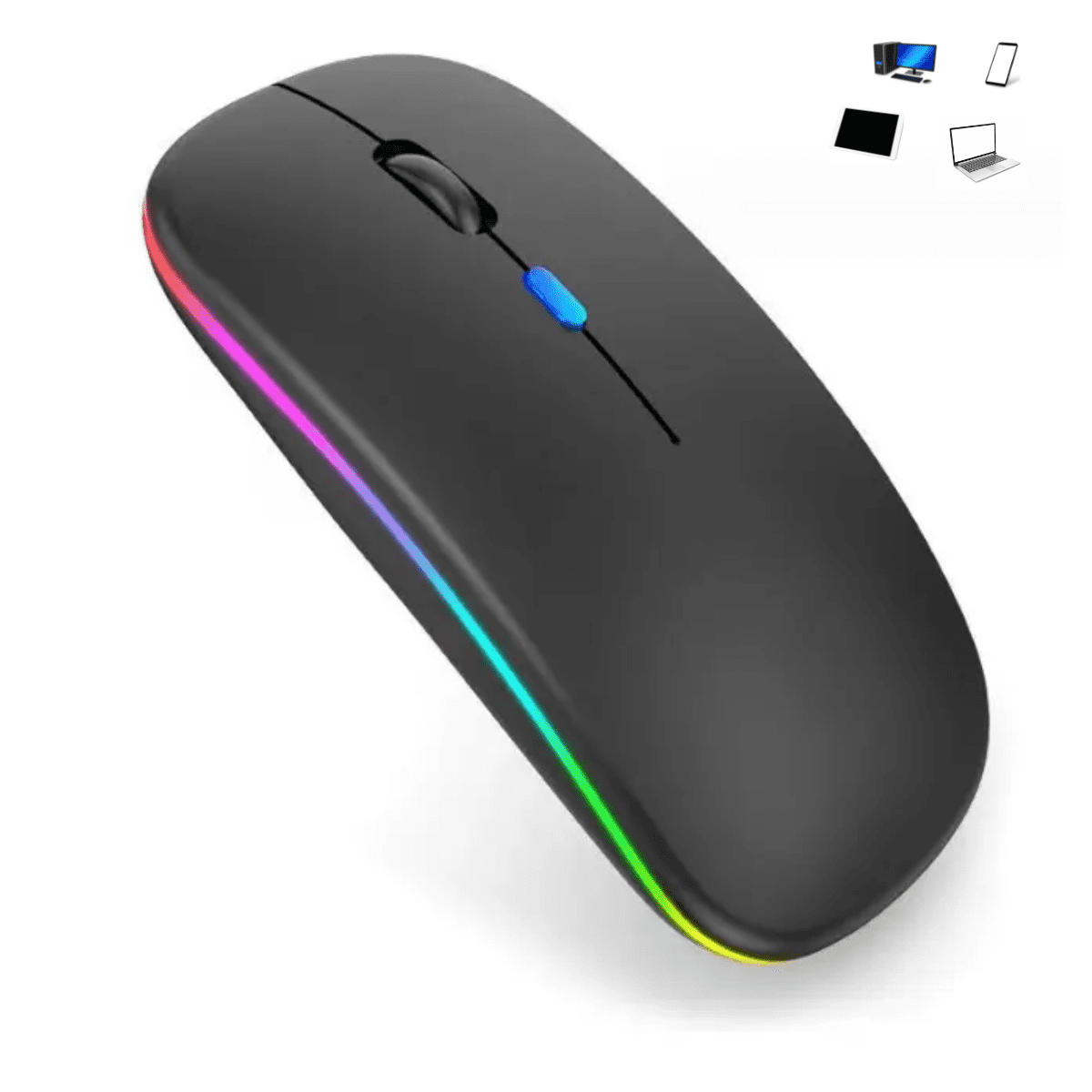Audeos - Mouse Inalámbrico Recargable Usb Silencioso Dual Bluetooth