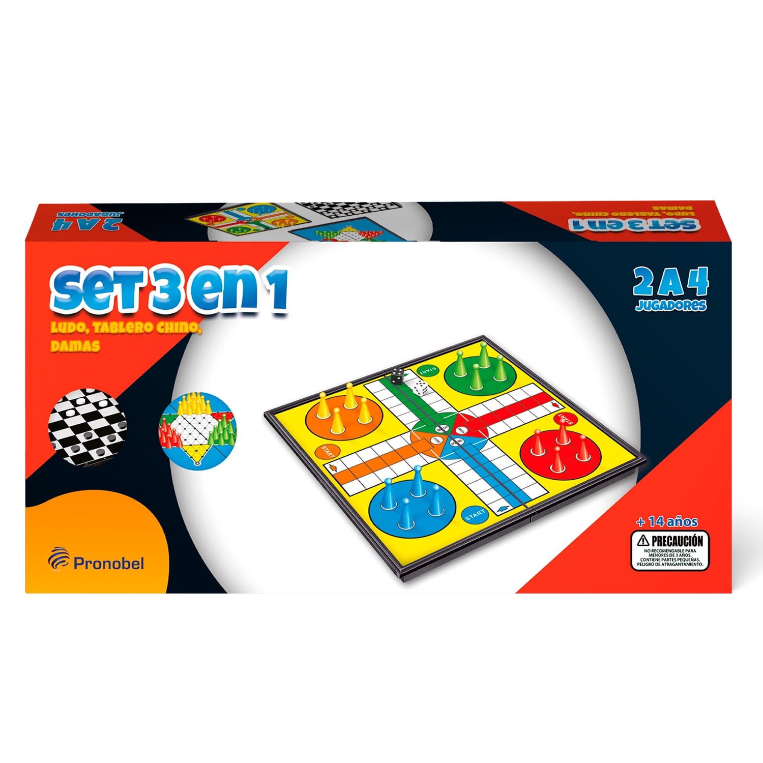 Set 3 En 1 Magnetico Tablero (Dama; Tablero Chino; Ludo)