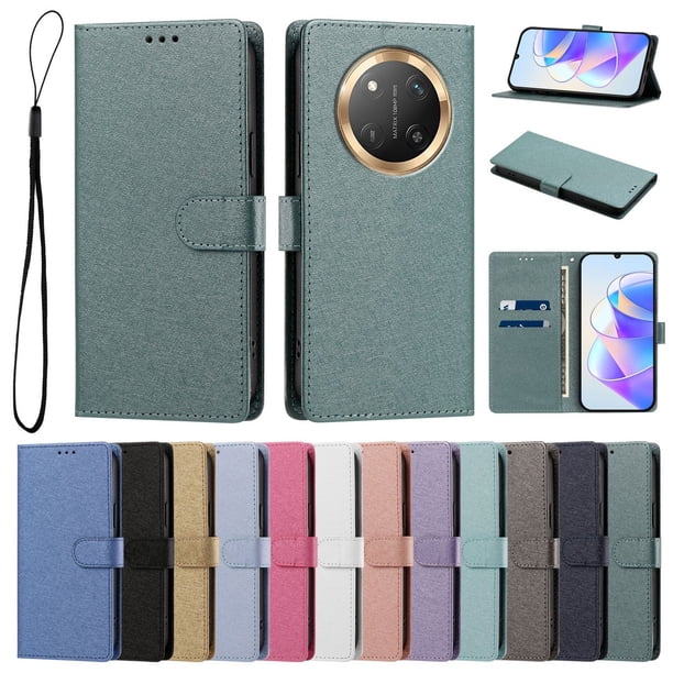Funda Cartera de PU para Honor X9C con Tarjetas, Verde Oscuro
