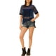 thumbnail image 2 of INSPIRE CHIC Camiseta de Malla para Mujer de Halloween Cubierta para Fiesta Manga Corta Transparente Tops XL Holográfico Azul, 2 of 6