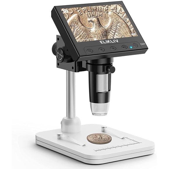 Moneda digital LCD Microscope Elikliv EDM4 de 1000 unidades con 8 LED