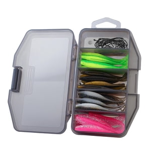 Ioensy - Señuelos De Pesca Blandos, Práctico Señuelo Suave De Gusano De Mar Para Lubina, Trucha, Tipo Tipo Pez, 40 Uds.