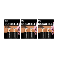 Pila Duracell Tipo D, (6 Pilas, Batería Grande, Dura Más)